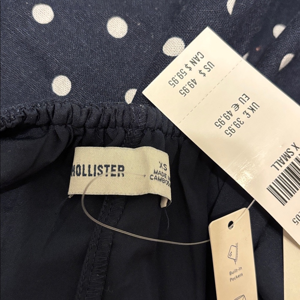 Hollister Open-Back Linen-Blend Mini Dress. - Picture 6 of 6